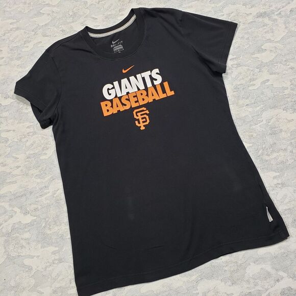 San Francisco Giants Top Womens Large Black Short Sleeve Nike Dri-fit MLB - Picture 2 of 12